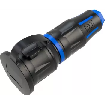 Bachmann BM0017350 Conector fêmea de contacto de segurança, profissional CEE7/3, borracha