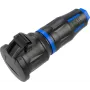 Bachmann BM0017351 Conector fêmea de contacto de segurança, profissional CEE7/3, borracha