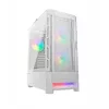 Caixa de PC Cougar COUGAR Airface RGB Midi Tower branco — 230×386×491 mm, suporta 3×120/140 mm à frente, 1×120 mm atrás, unidades de 2,5/3,5 polegadas