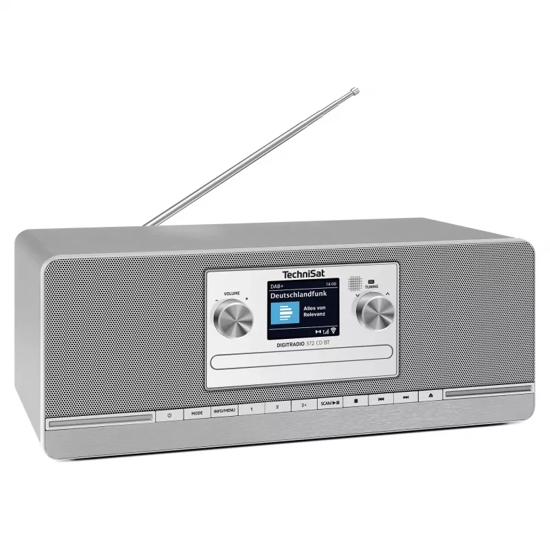 TechniSat DIGITRADIO 372 CD BT rádio de cozinha analógico e digital antracite, prateado