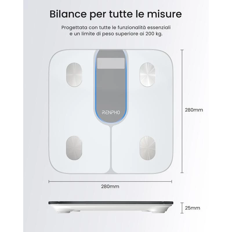 RENPHO Smart Body Scale Elis 1C A033 branco PEU-R-A033-W PEURA033W (PEU-R-A033-W)