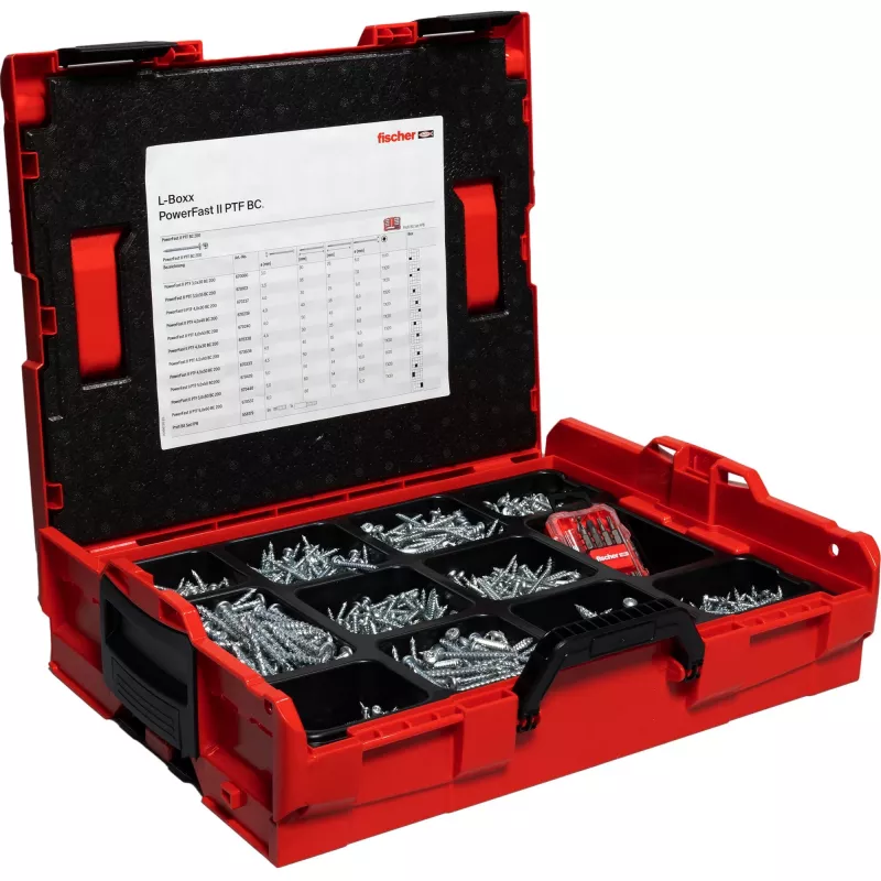 Fischer PowerFast II L-BOXX Conjunto de parafusos PanHead (568480)