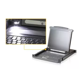 ATEN CL1000M Comutador KVM Montagem em rack, Preto