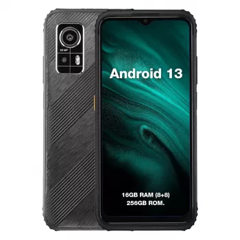 Smartphone robusto Beafon AGM H6 — 6,56 polegadas (16,7 cm), Unisoc T606 1,6 GHz, 8 GB RAM, 256 GB, 50 MP, 4900 mAh, Dual-SIM, Android 13, IP68/IP69K