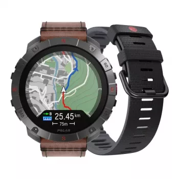 Polar Grit X2 Pro Titan relógio desportivo outdoor, M/L, couro cores de outono (900110288)
