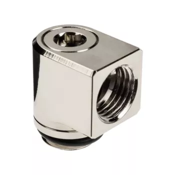 Adaptador EK Water Blocks EK-Torque Micro 90 graus G1/4 polegadas macho para G1/4 polegadas fêmea - Rotativo, Níquel