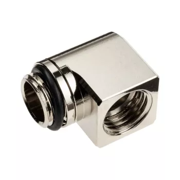 Adaptador EK Water Blocks EK-Torque Micro 90 graus G1/4 polegadas macho para G1/4 polegadas fêmea - Rotativo, Níquel