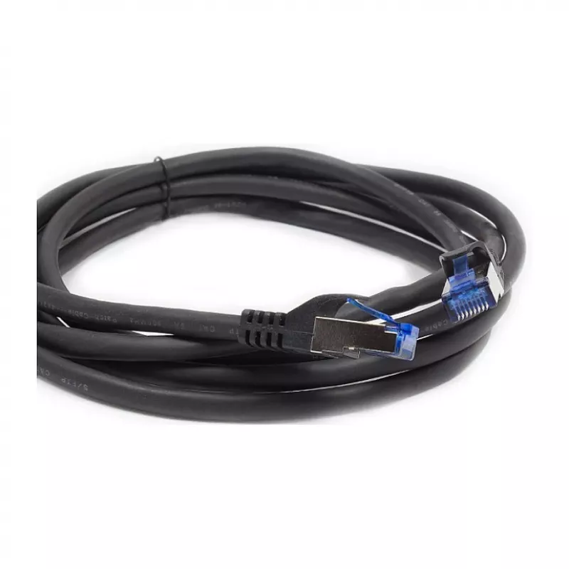 Cabo de rede Alcasa 8060-SF100S 10 m Cat6a S/FTP (S-STP) Preto (8060-SF100S)