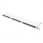 Patch panel 48,30cm (19) Cat. 6, 24 portas, 0,5 U, STP blindado, abertura sem ferramentas, Branco puro (RAL9010), Goo (GC-N0137)