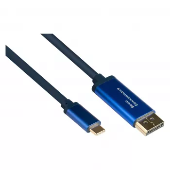 Alcasa 4812-CSF030B cabo adaptador USB-C – 3 m – USB Type-C – DisplayPort – ficha – ficha – reto (4812-CSF030B)