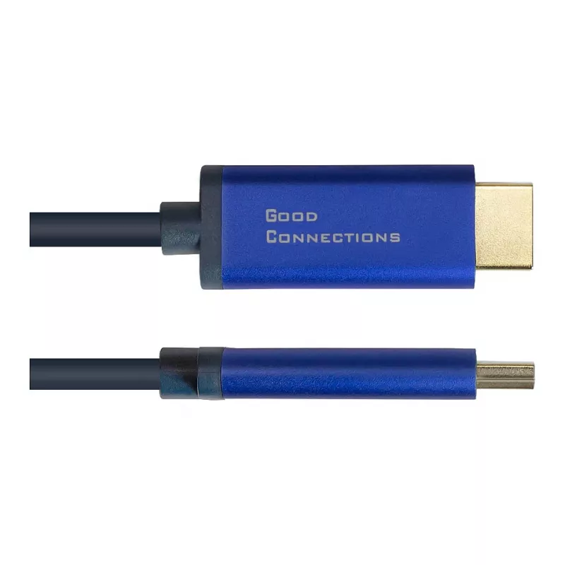 Alcasa 4860-SF010B cabo adaptador de vídeo 1 m DisplayPort HDMI azul (4860-SF010B)