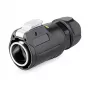 Alcasa S1 IC01-24R01 - RJ45 - preto - ficha/conector fêmea - reto - metal - gel de sílica - zinco - IP65 - IP67 (IC01-24R01)