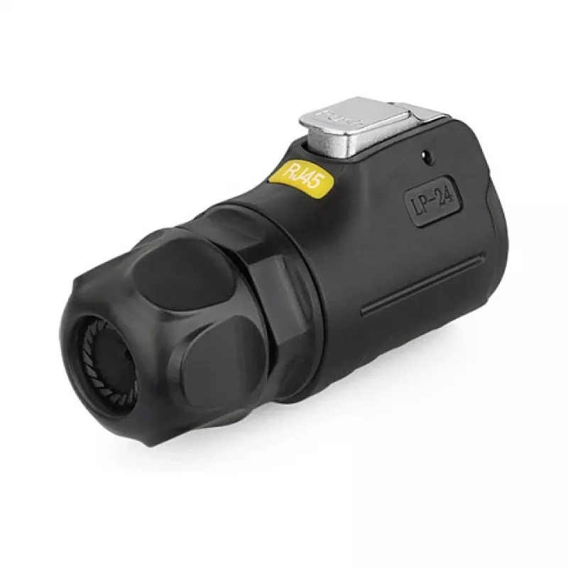 Alcasa S1 IC01-24R01 - RJ45 - preto - ficha/conector fêmea - reto - metal - gel de sílica - zinco - IP65 - IP67 (IC01-24R01)