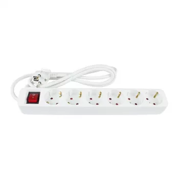 Good Connections PS016-W015 - 1,5 m - 6 tomadas AC - interior - Type E/F - 1,5 mm² - policarbonato (PC)
