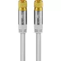 Cabo de antena SAT Goobay (tipo 135 dB), 4 blindagens, 2 m, branco – banhado a ouro, ficha F > ficha F (70600)