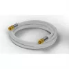 Cabo de antena SAT Goobay (tipo 135 dB), 4 blindagens, 2 m, branco – banhado a ouro, ficha F > ficha F (70600)