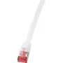 Logilink SlimLine - cabo de rede - RJ-45 (M) para RJ-45 (M) - 5 m - U/FTP, PiMF - CAT 6 - moldado, proteção da patilha, plano - branco (CF2071S)