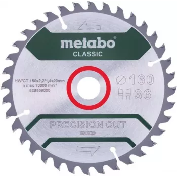 Disco de serra circular Metabo 628659000 16 cm furo 2 cm 1 unidade