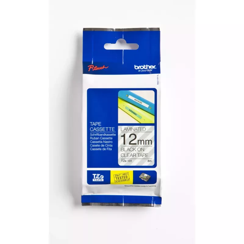 Fita de etiquetar Brother TZE-231 preto sobre branco