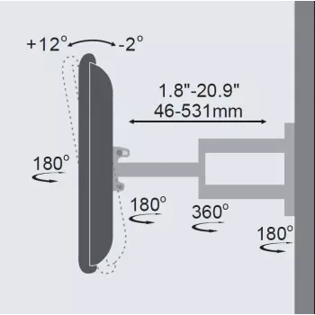 Suporte de TV Vivolink VLMW2355A 55 polegadas preto