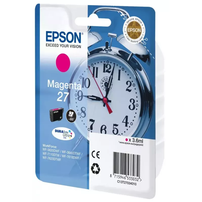 Tinteiro Epson DURABrite Ultra C13T27034010 magenta, à base de pigmento, 1 unid.