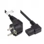 cabo de alimentação ficha Schuko tipo E+F (CEE 7/7, angular) para C13 (angular à direita), preto, 1,00 mm², 3 m, Good Connections® (P0131-S030)
