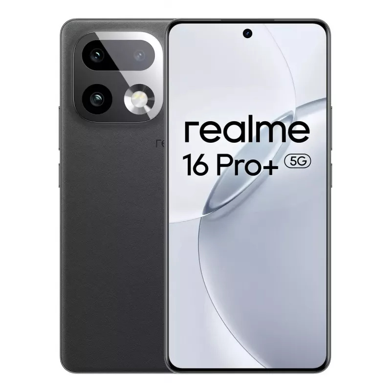 smartphone REALME realme 16 Pro+ – 6.8 polegadas (17.3 cm) 1280×2800, Snapdragon 7 Gen 4, 12 GB RAM, 512 GB, 200 MP câmara tripla, 7000 mAh, cinzento