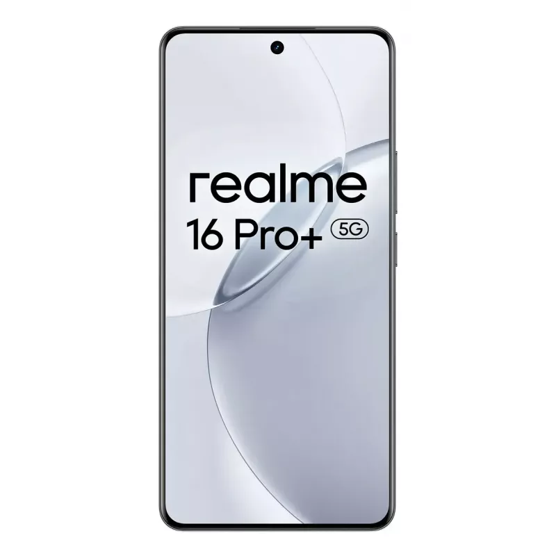 smartphone REALME realme 16 Pro+ – 6.8 polegadas (17.3 cm) 1280×2800, Snapdragon 7 Gen 4, 12 GB RAM, 512 GB, 200 MP câmara tripla, 7000 mAh, cinzento