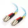 C2G Cabo de fibra ótica InfiniBand 10 m LC OFNR turquesa 50 µm duplex integral