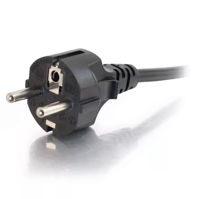 C2G Cabo de alimentação 5 m preto CEE7/7 C13 conector fêmea 88546