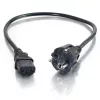 C2G Cabo de alimentação 5 m preto CEE7/7 C13 conector fêmea 88546