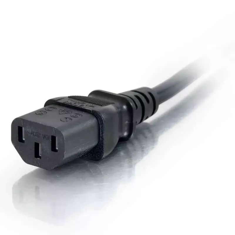 C2G Cabo de alimentação 5 m preto CEE7/7 C13 conector fêmea 88546