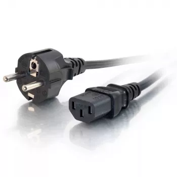C2G Cabo de alimentação 5 m preto CEE7/7 C13 conector fêmea 88546