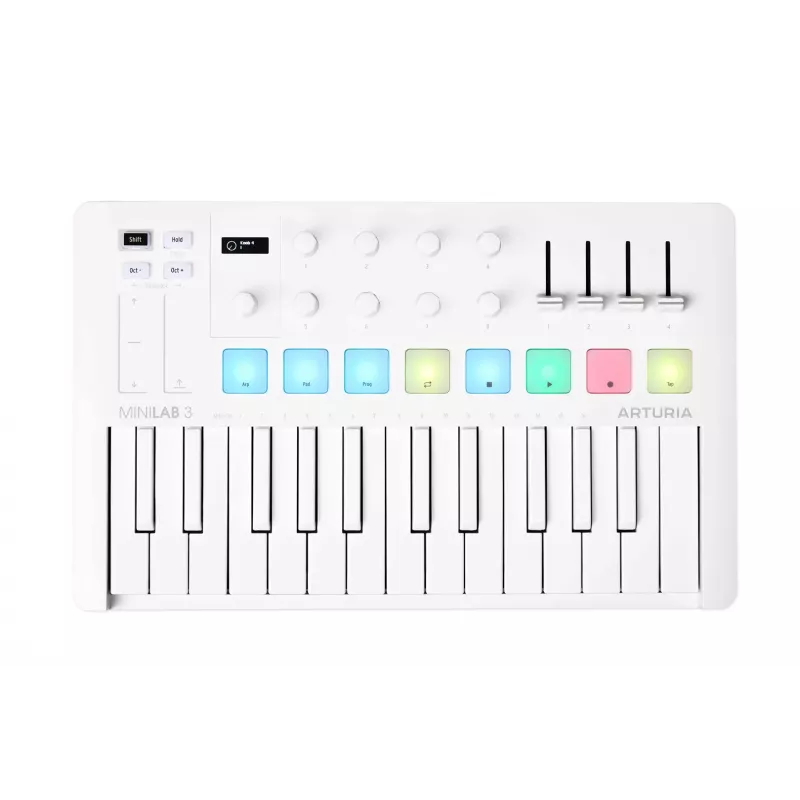 Arturia MiniLab 3 - Teclado controlador MIDI, branco