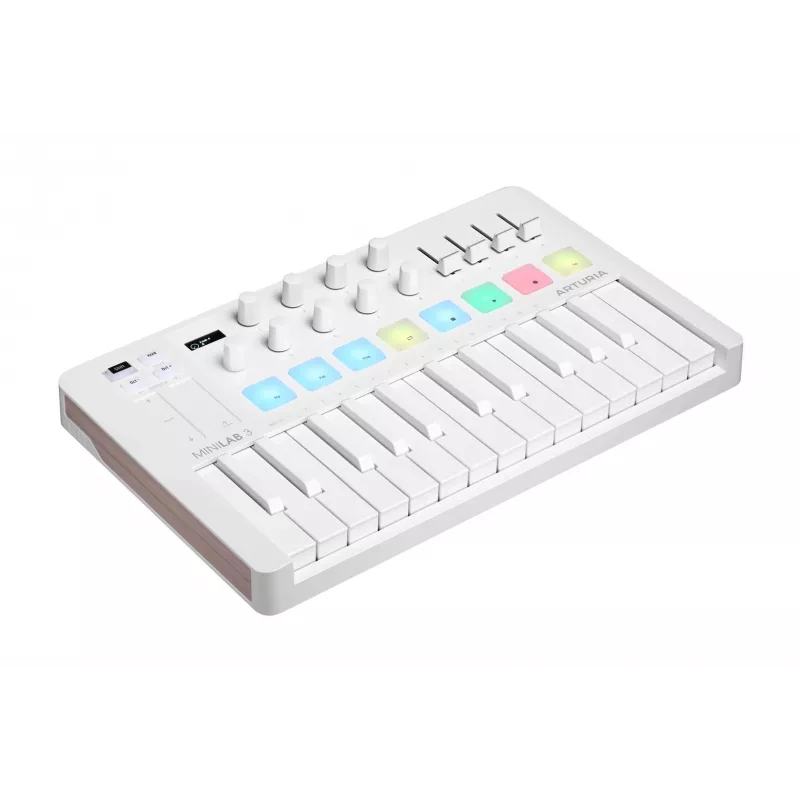 Arturia MiniLab 3 - Teclado controlador MIDI, branco