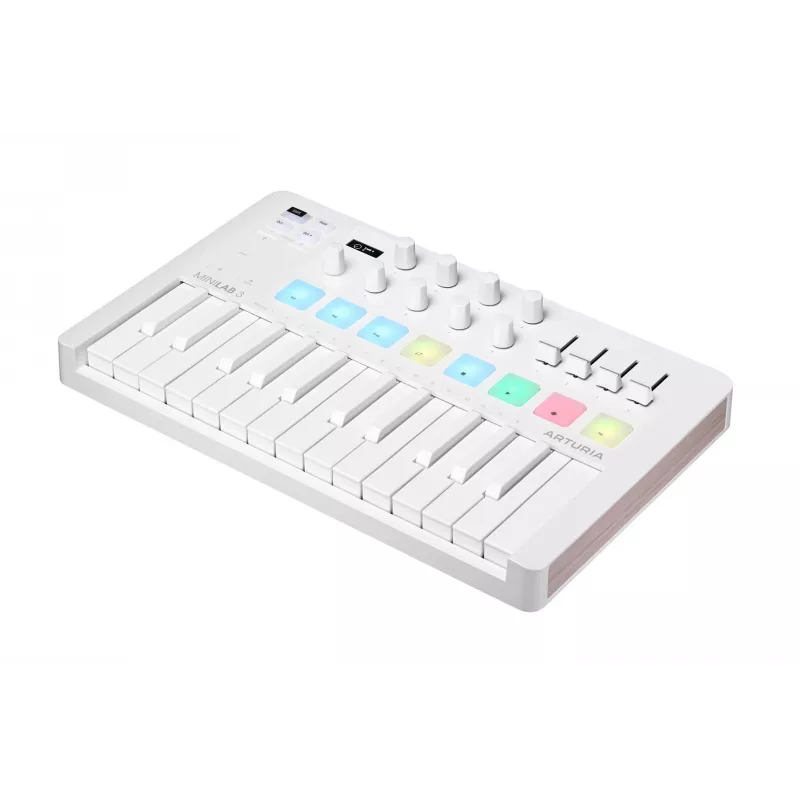 Arturia MiniLab 3 - Teclado controlador MIDI, branco