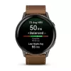 Smartwatch GARMIN Venu 4 45 mm (1,4 polegadas) AMOLED 454×454 px, Wi‑Fi, GPS, 8 GB, caixa preta, bracelete de pele castanho