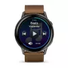 Smartwatch GARMIN Venu 4 45 mm (1,4 polegadas) AMOLED 454×454 px, Wi‑Fi, GPS, 8 GB, caixa preta, bracelete de pele castanho
