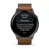 Smartwatch GARMIN Venu 4 45 mm (1,4 polegadas) AMOLED 454×454 px, Wi‑Fi, GPS, 8 GB, caixa preta, bracelete de pele castanho