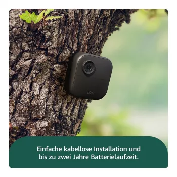 AMAZON (RING) Blink Outdoor 4 - Câmara de vigilância de rede - Exterior, interior - resistente às intempéries - cor (dia/noite) - 1080p - áudio - sem fios - Wi-Fi (B0B1N5RL1Q)