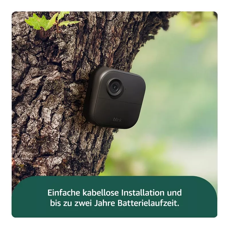 AMAZON (RING) Blink Outdoor 4 - Câmara de vigilância de rede - Exterior, interior - resistente às intempéries - cor (dia/noite) - 1080p - áudio - sem fios - Wi-Fi (B0B1N5RL1Q)