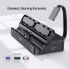 Estação de acoplamento para consola de jogos portátil Unitek G1002F01 — conector de acoplamento USB, preto