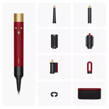 Airwrap i.d. Straight + Wavy Limited Edition, Multistyler vermelho/dourado, Bluetooth