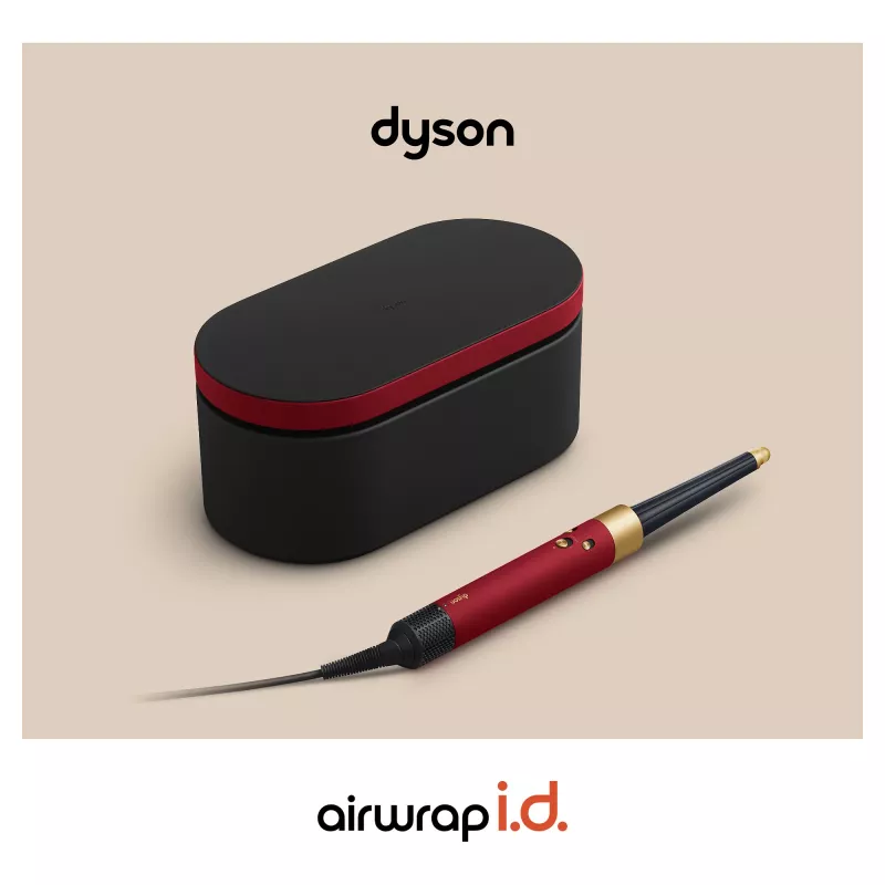 Airwrap i.d. Straight + Wavy Limited Edition, Multistyler vermelho/dourado, Bluetooth