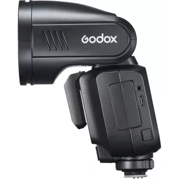 Flash Godox V100‑N para Nikon — Flash de encaixe TTL Li‑ion portátil