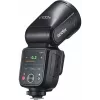 Flash Godox V100‑N para Nikon — Flash de encaixe TTL Li‑ion portátil