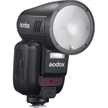 Flash Godox V100‑N para Nikon — Flash de encaixe TTL Li‑ion portátil