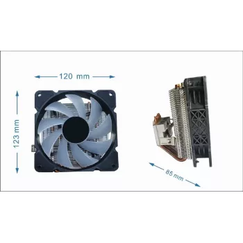 Arrefecedor de CPU Gembird CPU-HURACAN-ARGB-X140 12 cm preto branco 800-1600 rpm