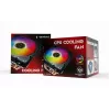Arrefecedor de CPU Gembird CPU-HURACAN-ARGB-X140 12 cm preto branco 800-1600 rpm