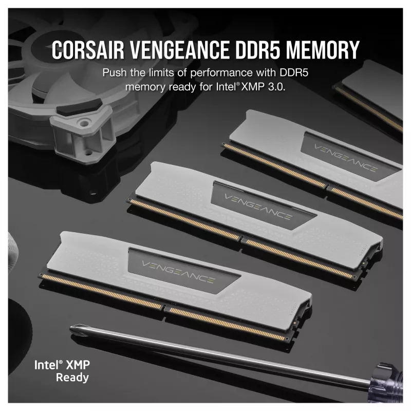 Corsair Vengeance 32GB (2x16GB) DDR5 6400MHz CL36 Kit de memória RAM para desktop – branco